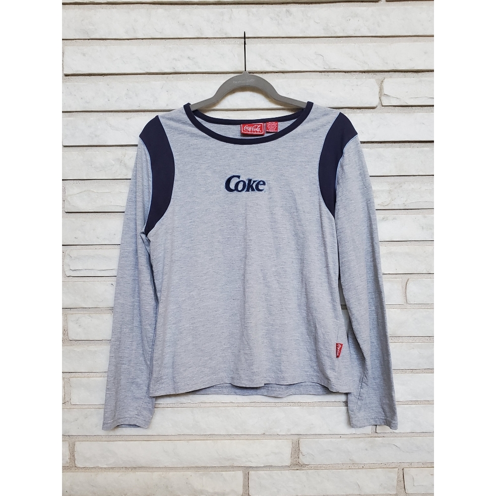 Coca Cola Brand Grey Long Sleeve Shirt